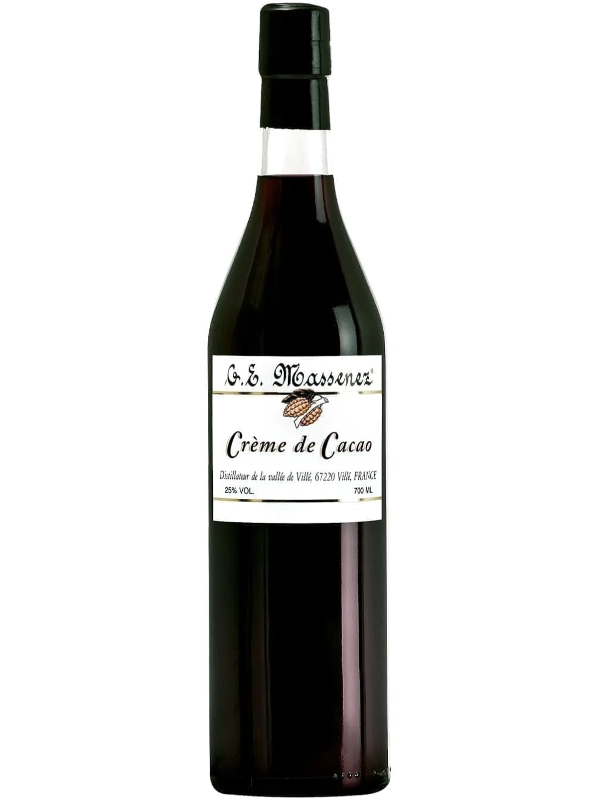 Massenez Dark Cocoa Liqueur Cacao Noir Chocolate Liqueur 700ml